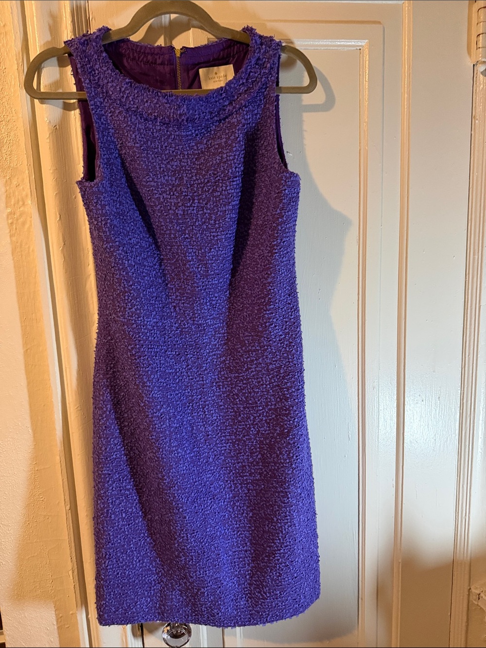 kate spade Purple Textured Sleeveless Sheath Dress